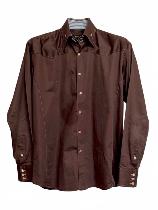 Bogosse Other - BOGOSSE Men’s Casual Button-Down Shirt with Contrast Stripe Lining & Cuffs